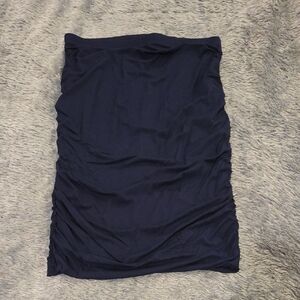 Vince Camuto Navy Pencil Skirt With Gathered Sides Size M!